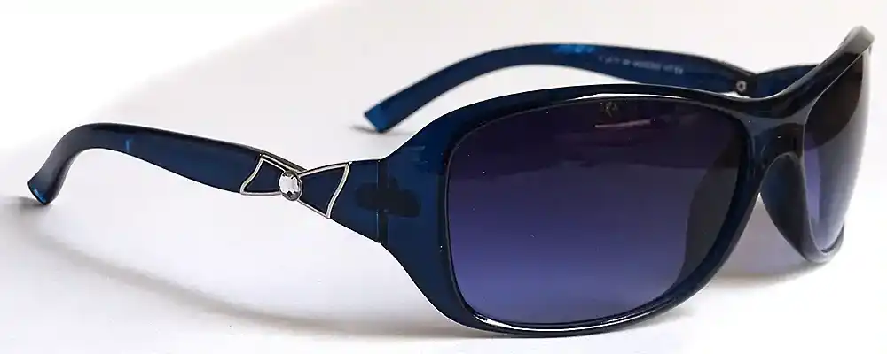 Transparent Dark Blue Designer prescription sunglasses