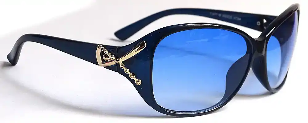 Transparent Blue Designer prescription sunglasses