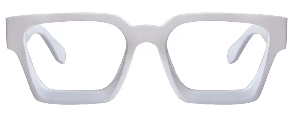 White Square Full-Frame Eyeglasses @ ₹1198 | CrazySpects®