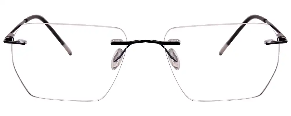 Black Rimless eyeglasses | Lightweight & designer @ ₹998 | CrazySpects®