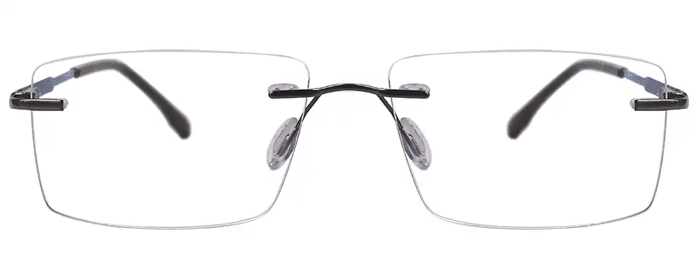 Blue rectangular frameless glasses @ ₹1098 | CrazySpects®