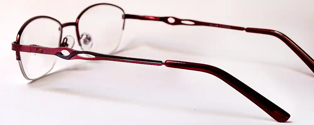 Burgundy Oval half rim glasses online India @ ₹1198 | CrazySpects®