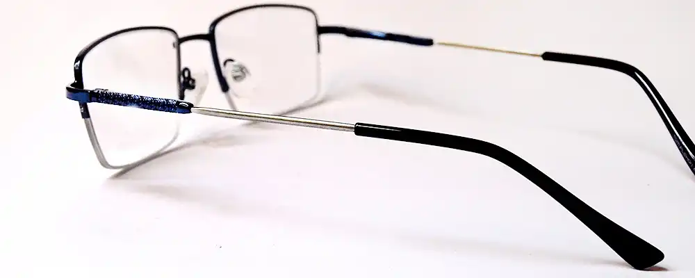 Blue Rectangular half rim glasses online India @ ₹1098 | CrazySpects®