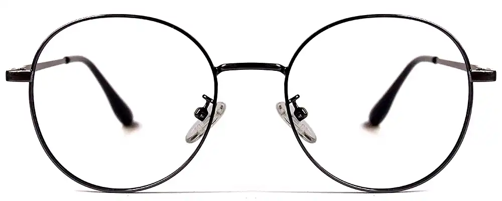 Round specs metal frame with Lightweight Gunmetal Eligent Look | CrazySpects®