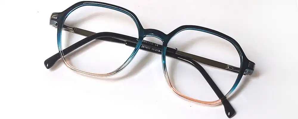 Green geometric eyewear | Multicolor geometric light weight frame | Crazyspects