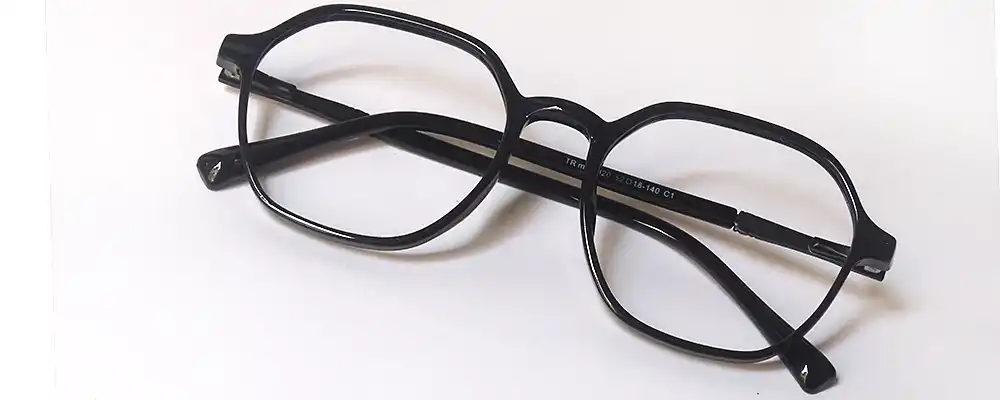 Geometric frame glasses online | geometric black full frame | Crazyspects®