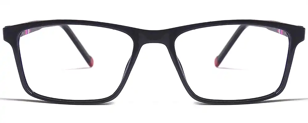 Black Rectangular Full-Frame Eyeglasses @ ₹898 | CrazySpects®