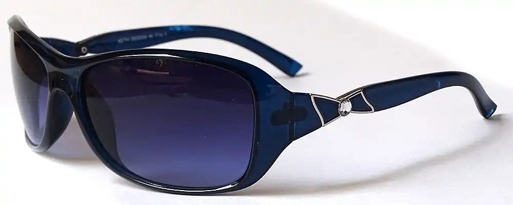 Transparent Dark Blue Designer prescription sunglasses