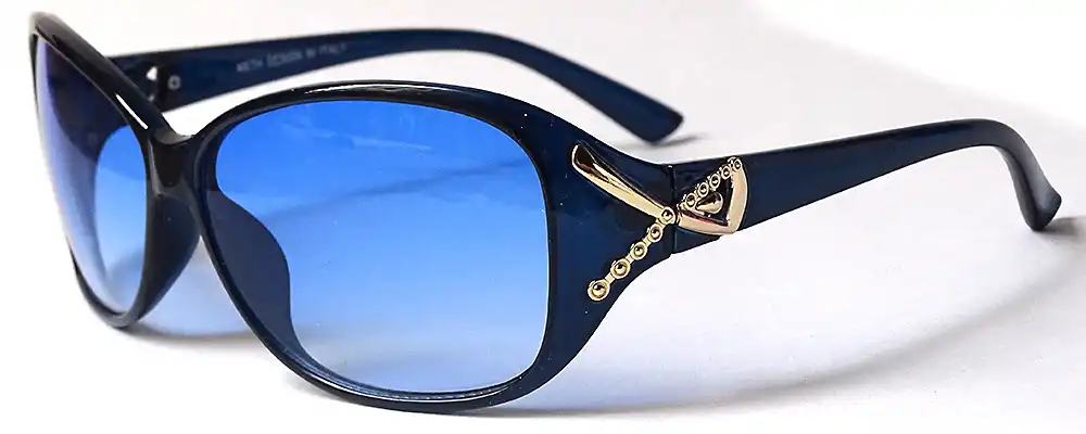 Transparent Blue Designer prescription sunglasses