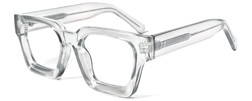 transparent White square glasses                                                                                                                                                              