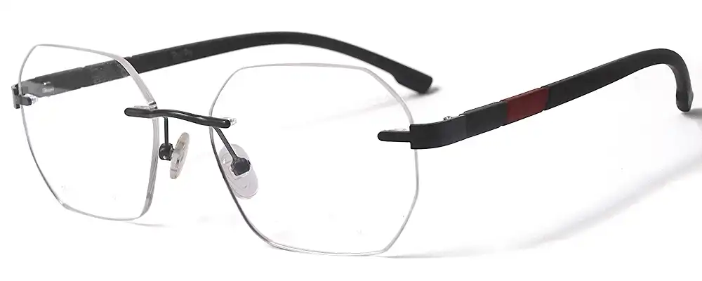 Geometric frameless glasses