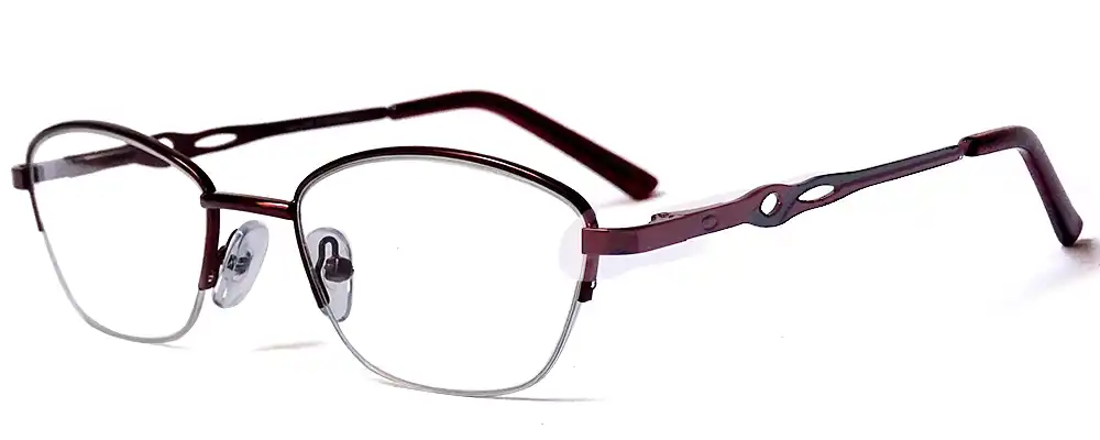 Oval half rim glasses