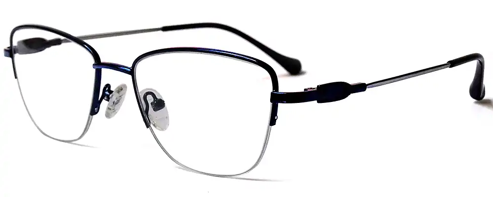 Cat eye half rim glasses