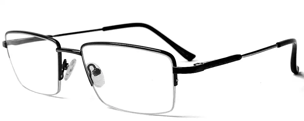 Rectangle half frame glasses