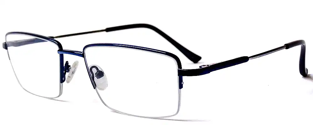 Rectangle half frame glasses