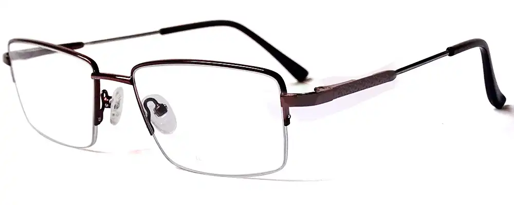 Rectangle half frame glasses