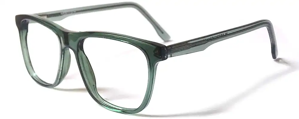 green transparent square frame