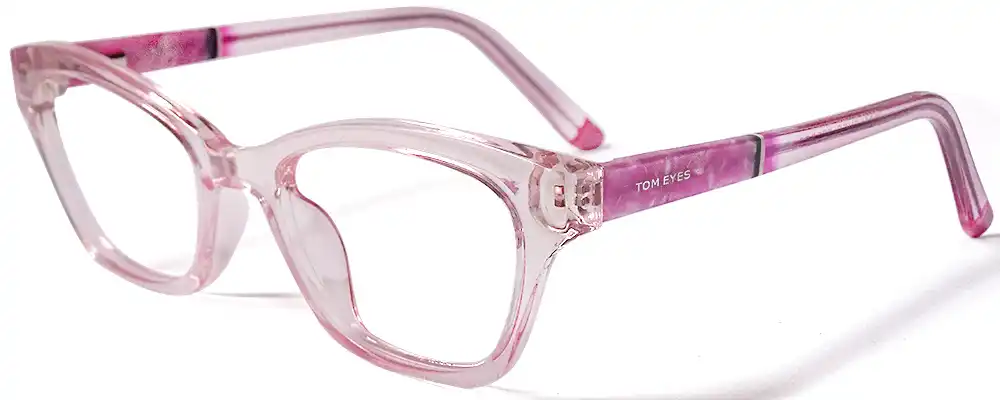 Cat eye pink glasses