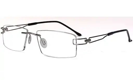 silver metal eyeglass frames