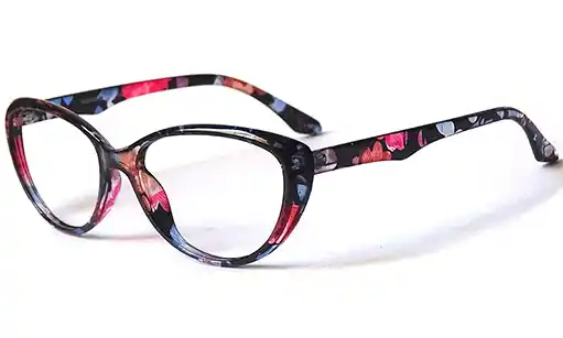 Printed cateye eyeglasses