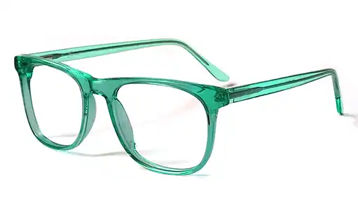 unbreakable green square eyeglass