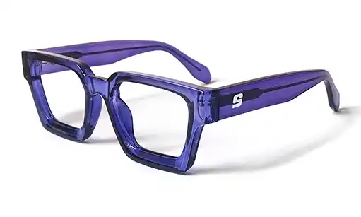transparent Purple square glasses                                                                                                                                                              