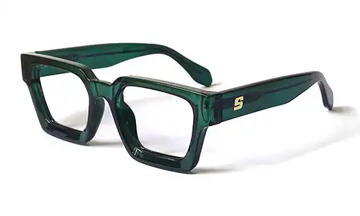 transparent Green square glasses                                                                                                                                                              