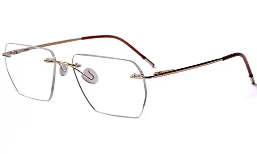 Golden Rimless eyeglasses