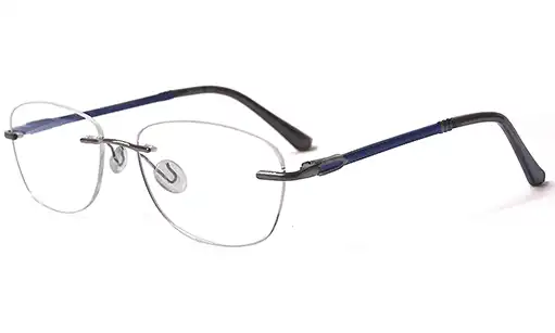 Black Oval frameless specs