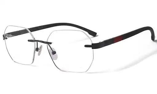 Geometric frameless glasses