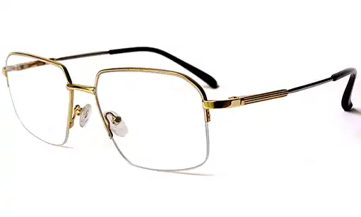 Golden half rim glasses