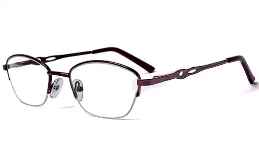 Oval half rim glasses