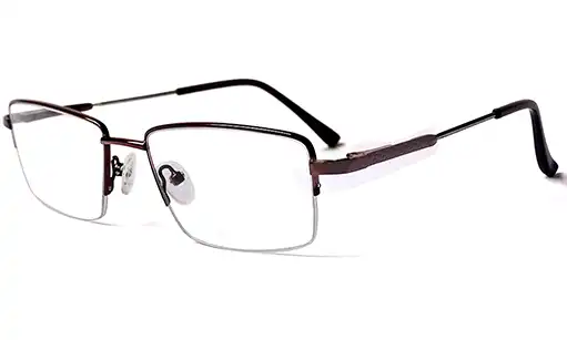 Rectangle half frame glasses