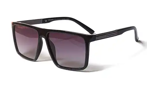 Black square Rx sunglasses for men