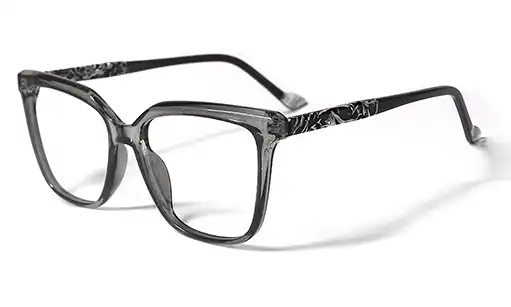Square transparent eyeglass frames