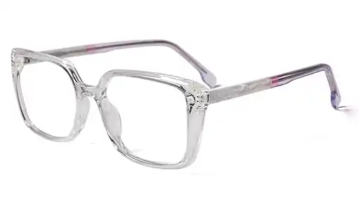 Premium white square glasses