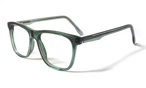 green transparent square frame