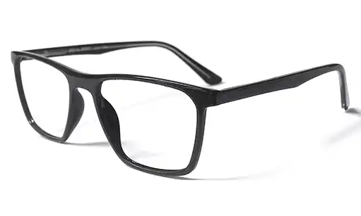 black full frame eyeglasses