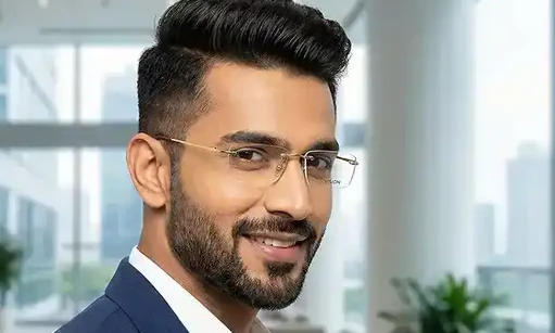 Golden eyeglass frames