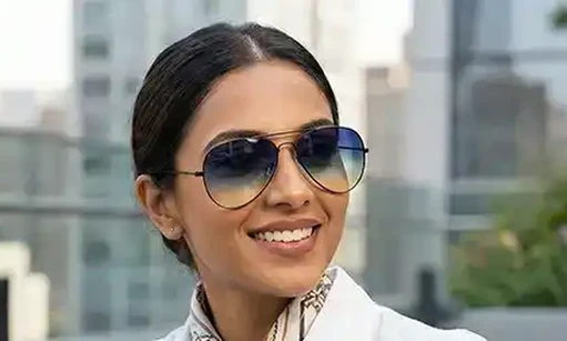 Purple Blue Gradient Power Sunglass