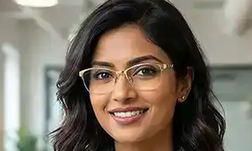 Half-rim Golden Designer frames with nose pads