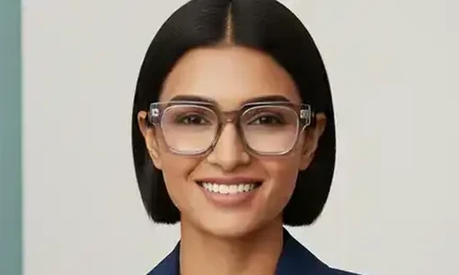 transparent White square glasses                                                                                                                                                              