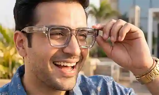 Transparent eyeglasses product 4837 on male model