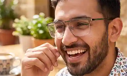 Half rim glasses Rectangle